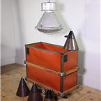 Red Industrial Storage Trolley