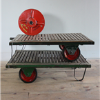 Red Wheeled Pallet Tables