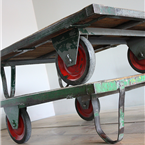 Red Wheeled Pallet Tables