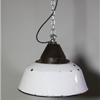 White Enamel Industrial Lights.