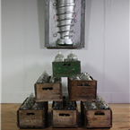 Hungarian Wooden Crates With Bottles