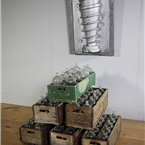 Hungarian Wooden Crates With Bottles