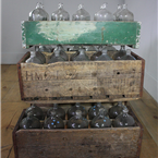 Hungarian Wooden Crates With Bottles