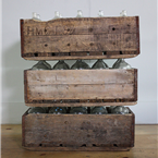 Hungarian Wooden Crates With Bottles