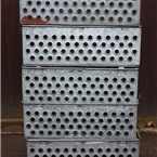 metal holed crates