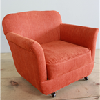 orange kids armchair