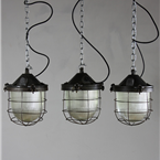 Czech Caged Industrial Lights