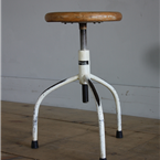 Czech white machinist stools