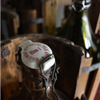 Danish Beer Bottles in Wooden Crates.