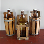 Danish Beer Bottles in Wooden Crates.