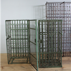 Green Metal Wine Cages.