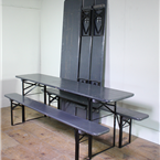 Grey German Beer Festival table and Bench sets - Oktoberfest - (220cm)