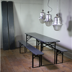 Grey German Beer Festival table and Bench sets - Oktoberfest - (220cm)