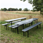 Grey German Beer Festival table and Bench sets  - Oktoberfest - (220cm)