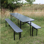 Grey German Beer Festival table and Bench sets  - Oktoberfest - (220cm)