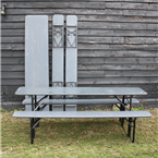 Grey German Beer Festival table and Bench sets - Oktoberfest - (220cm)