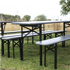 Grey German Beer Festival table and Bench sets - Oktoberfest - (220cm)