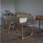 Double Wooden School desks