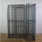 Grey and Blue Metal Wine Cages