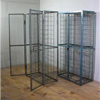 Grey and Blue Metal Wine Cages