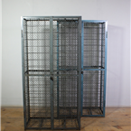 Grey and Blue Metal Wine Cages