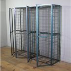 Grey and Blue Metal Wine Cages