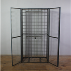 Grey and Blue Metal Wine Cages